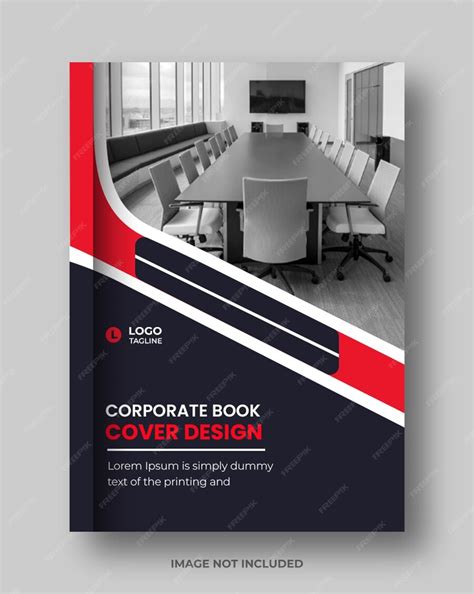 Premium PSD | Modern look red book cover design, creative business template