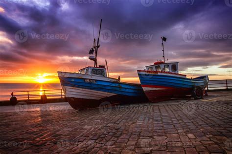 Fishing Boats sunset 853317 Stock Photo at Vecteezy