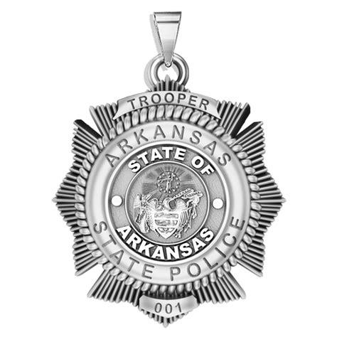 Personalized 6-Point Star Arkansas State Trooper Badge with Number ...