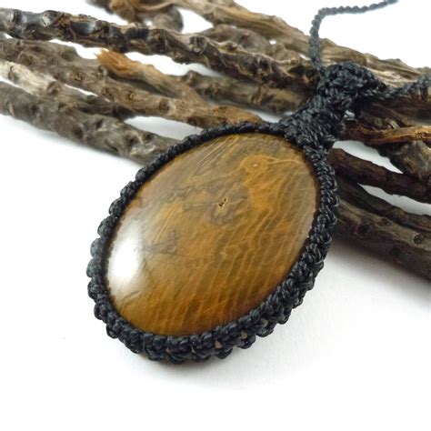 Petrified Wood necklace connection necklace mens pendant | Etsy | Wood necklace, Healing stones ...