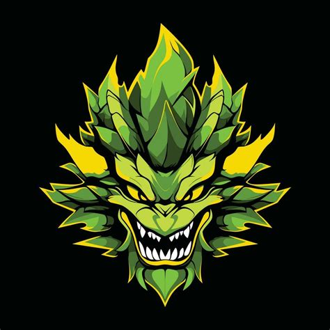 Green Dragon Head Mascot Logo for Esport. Green Dragon T-shirt Design. Green Dragon Logo. Green ...