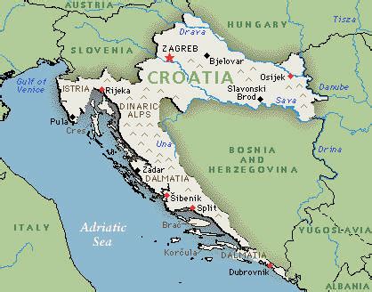 Map of Sisak Province Area | Maps of Croatia Region City Political Physical