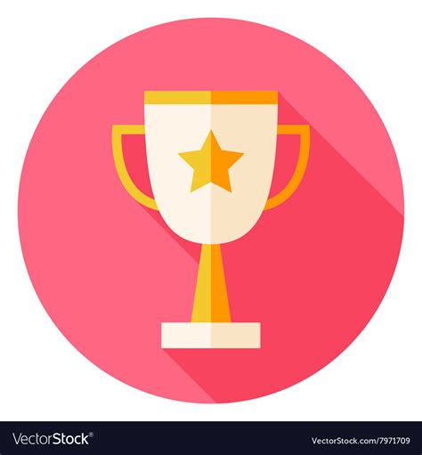 Award Cup with Star Circle Icon Royalty Free Vector Image