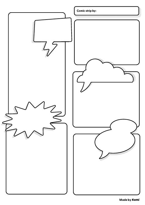 Comic Strip | Blank for Teachers | Perfect for grades 10th, 3rd, 4th, 5th, 6th, 7th, 8th, 9th ...