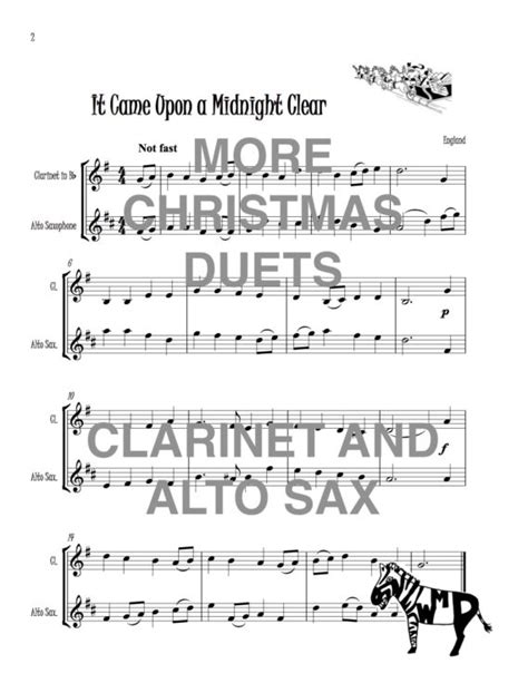 More Christmas Duets for Clarinet and Alto Saxophone – Wild Music Publications