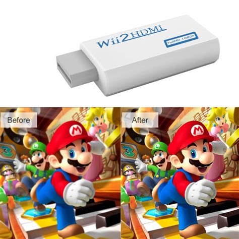 Wii to HDMI Converter HQ Video Output Wii HDMI Adapter 1080P Wii and Wii U Compatible Optimal ...