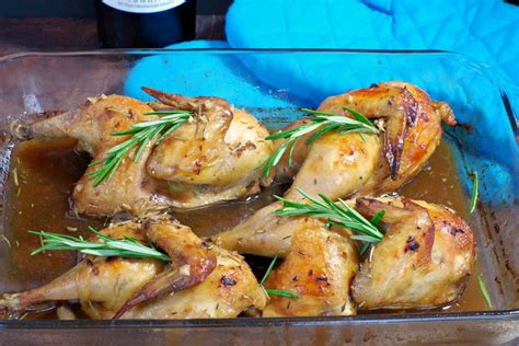 Baked Cornish Hens ( in Rosemary Wine Sauce) - Food Meanderings