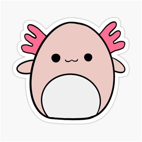 Axoloti squishmallows | Şirin çizim, Sticker tasarımı, Çıkartma