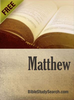 Bible Study on Book of Matthew | BibleStudySearch.com