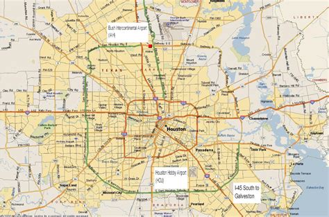 Houston metro map - Map of Houston metro area (Texas - USA)