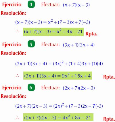 BINOMIOS CON TERMINO COMUN EJERCICIOS RESUELTOS DE PRODUCTOS NOTABLES ...