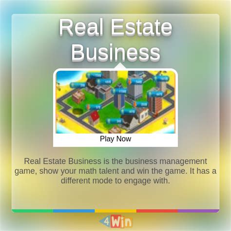 Real Estate Business Game - Free Online Games | Management games, Games ...