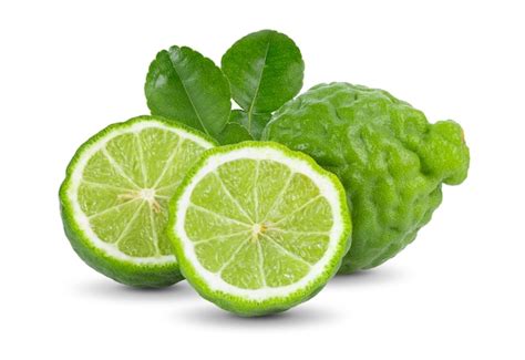 Premium Photo | Fresh bergamot fruit with leaves isolated