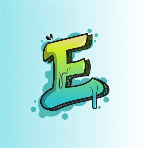 Letter E Graffiti Style