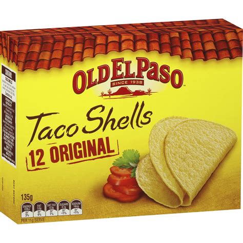 Old El Paso Taco Shells Original Regular Crunchy 12 Pack | Woolworths