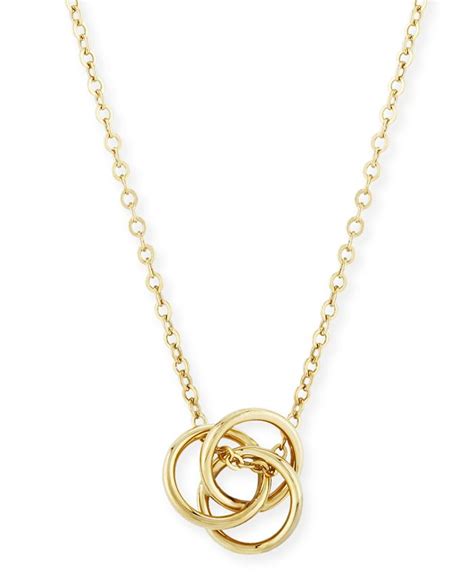 Macy's Love Knot Necklace Set in 14k Yellow Gold - Macy's