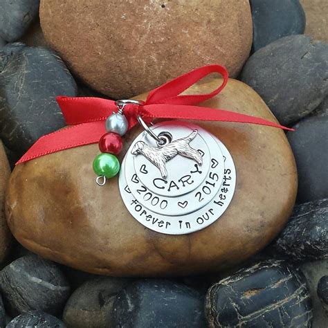 Pet Memorial Ornament Dog Memorial Ornament by SecretHillStudio