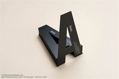 Black Metal Business Cards