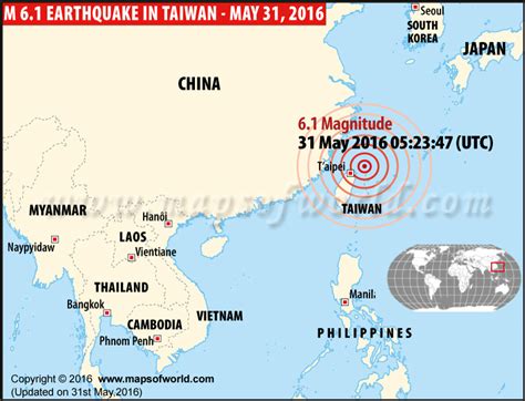 Earthquakes in Taiwan | Areas affected by Earthquakes in Taiwan