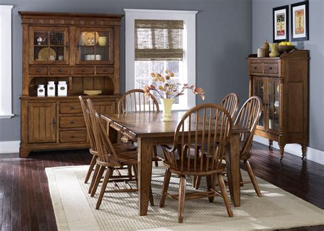 Treasures 17-T4408 Dining Table in Rustic Oak w/Options