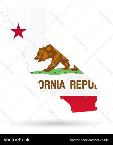 California state flag Royalty Free Vector Image