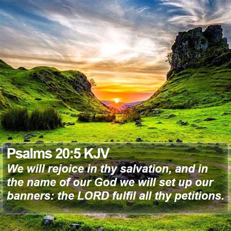 Psalms 20:5 KJV Bible Verse Images