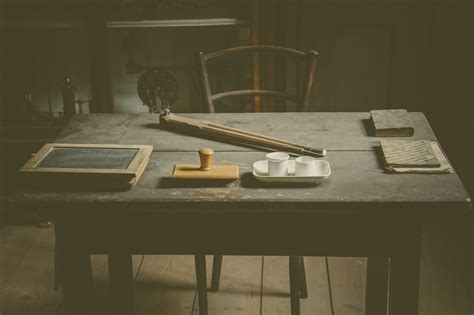 Antique Teacher's Table Free Stock Photo - Public Domain Pictures