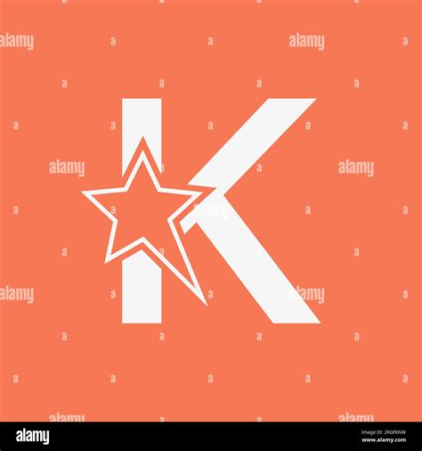 Star Logo On Letter K. Moving Star Symbol Vector Template Stock Vector Image & Art - Alamy