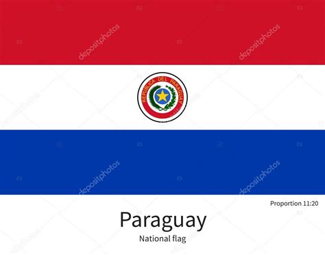 National flag of Paraguay with correct proportions, element, colors Stock Vector by ©tkacchuk ...