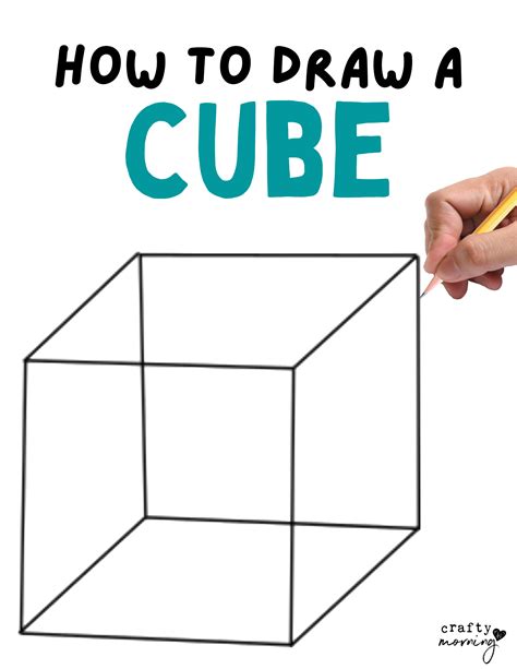 How to Draw a Cube (Step by Step) - Crafty Morning