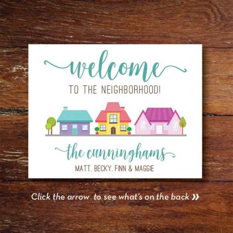 Editable Welcome to the Neighborhood Cards - Custom Digital Design