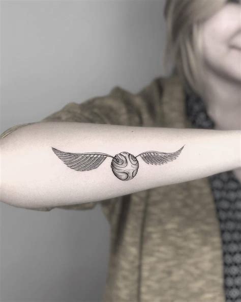 Harry Potter's Golden Snitch Tattoo