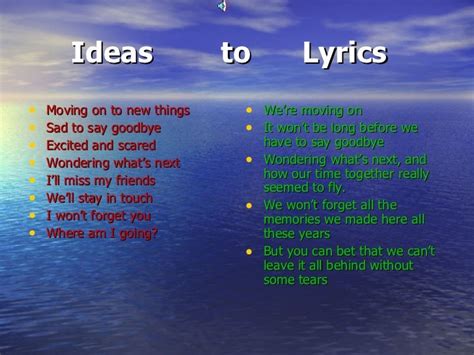 Power point on songwriting