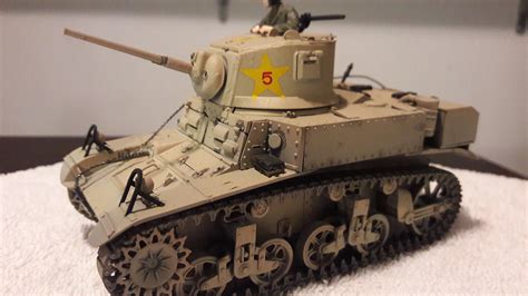 US Light Tank M3 Stuart Late Production -- Plastic Model Military ...