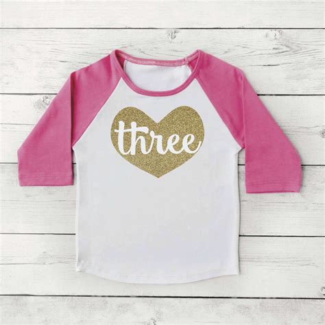 Three Year Old Birthday Outfit 3 Year Old Birthday Shirt Toddler Girl ...