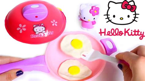 Hello Kitty Kitchen Playset Toy Review - Hello Kitty Cooking Set - YouTube