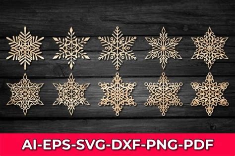 Snowflakes Laser Cut ,Snowflakes Svg Graphic by LaijuAkter · Creative Fabrica