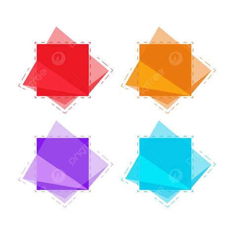 Colorful Label Clipart Vector, Colorful Origami Labels, Vector, Banner, Origami PNG Image For ...