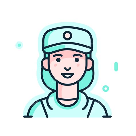 Nurse Icon Vector Layout, Volunteer, Lineal Icon, Flat Icon PNG and Vector with Transparent ...