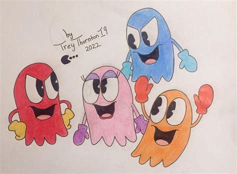 Blinky, Pinky, Inky, and Clyde. by Treythornton19 on DeviantArt