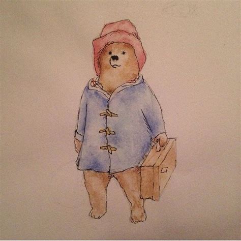 Betty Hope Art — Paddington bear 🐻💼 illustration, in watercolour,...