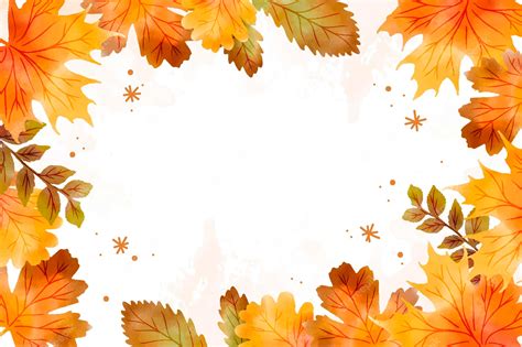 Premium Vector | Watercolor autumn background