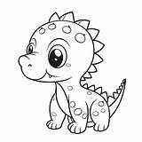 Cute Dinosaur Coloring Page sketch template