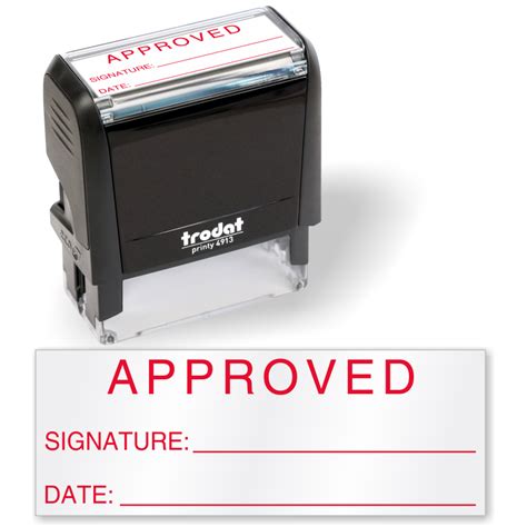 Approved Signature Inspection QC Self Inking Stamp, SKU: IS-0109