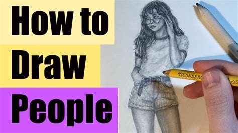 How to Draw People (Full body) Step by Step Drawing Tutorial - YouTube