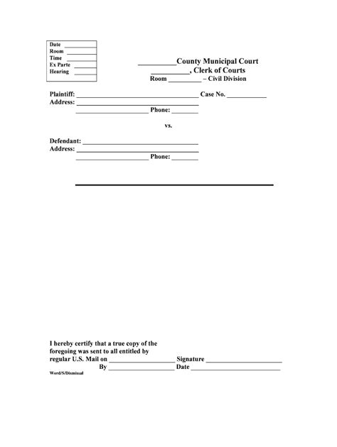 Room Civil Division Form - Fill Out and Sign Printable PDF Template ...