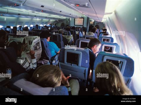 Airbus A340 Interior Stock Photo - Alamy