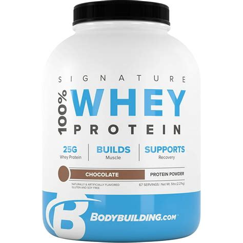 Bodybuilding.com Signature Signature 100% Whey Protein Powder 5 Lbs. Chocolate - Walmart.com ...