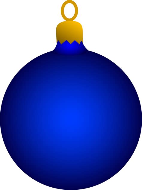 Blue Christmas Tree Ornament - Free Clip Art