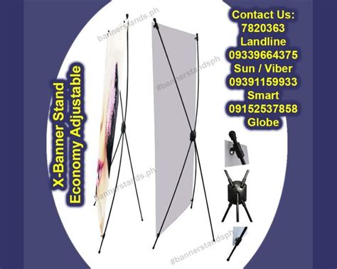 Adjustable X Banner Stand Economy 2 x 6 Portable Standee 2 ft x 6 ft ...